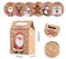 24PCS Christmas Candy Gift Treat Bags for Xmas Party Supplies, Christmas Kraft Paper Gift Boxes